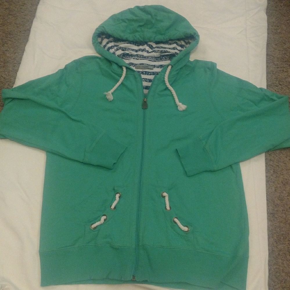 Women's green zip up hoodie Oleg Cassini sport